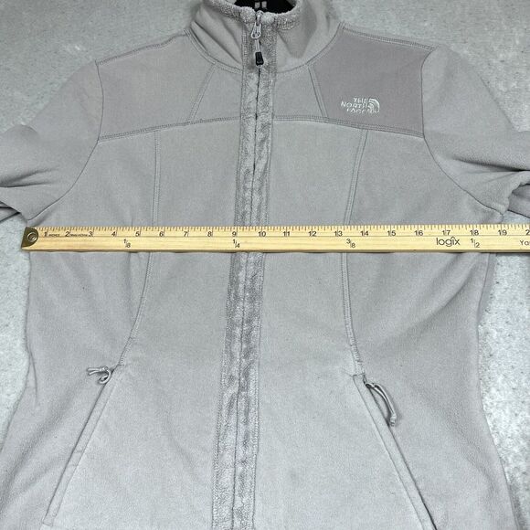 The North Face Jacket Womens Medium Gray Coat Never Stop Exploring Fleece Lined - Picture 7 of 12